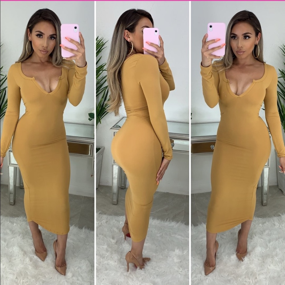 Mustard maxi dress